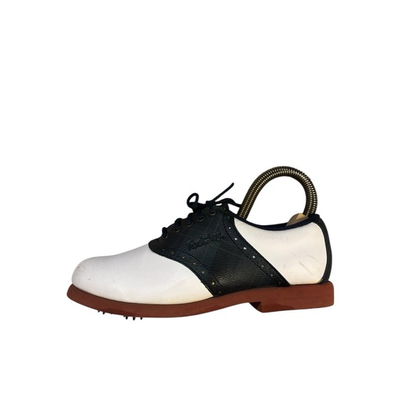 FootJoy‎ GreenJoy Golf Cleats Womens 7 M White Green Plaid Summer Activewear - Picture 6 of 12